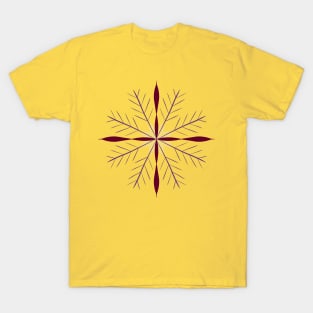 Yellow minimalist snowflake T-Shirt